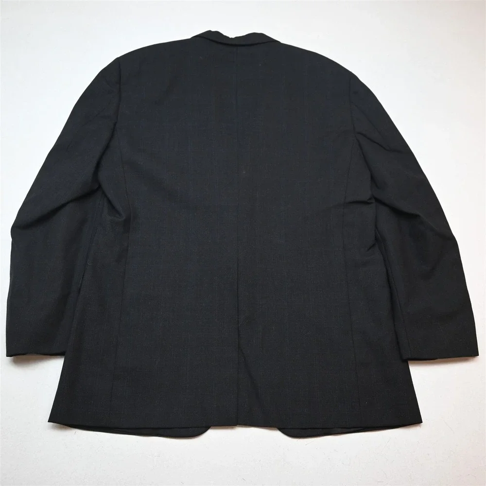 Vtg USA Made Hart Marx 44R 36x32 Gray Glenn Check 100% Wool Mens Suit